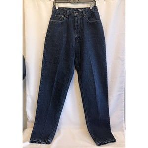 Vintage Eddie Bauer Jeans Womens 12 Super High Rise Mom Dark Blue Denim Y2K